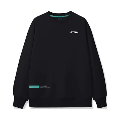 Li-Ning Breathable Comfortable Pullover Running Sweatshirt Black AWDUA85-1