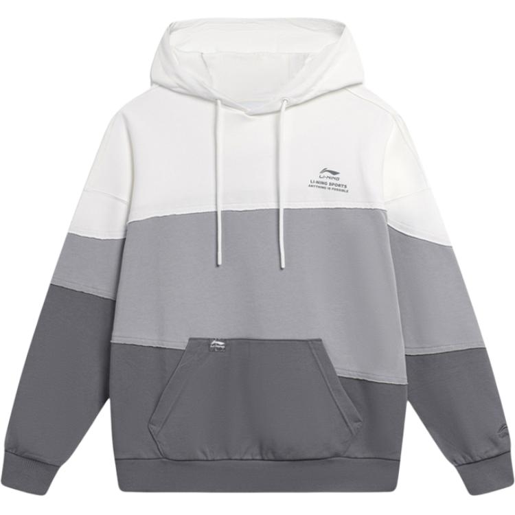 Li-Ning Breathable Loose Fit Hoodie - Casual Sportswear Off-White AWDTC65-1