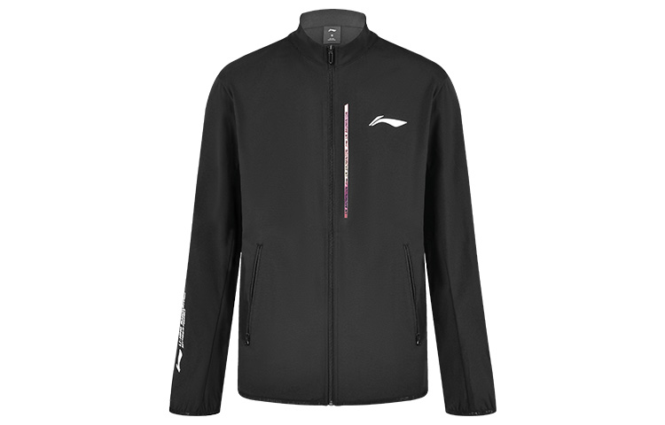 Li-Ning Breathable Sweat-Wicking Zipper Jacket Unisex - Black. AFDU465-1