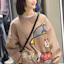 Details for Li-Ning Brown Bear Print Loose Fit Crewneck Sweatshirt Unisex Khaki AWDQB10-1