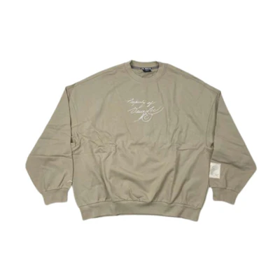 Li-Ning Bruce Lee Series Oversized Brown Crewneck Sweatshirt for Men AWDRF17-1
