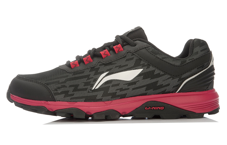 Li-Ning Bull Running Shoes 'Reflective Black Red' ARDL005-3
