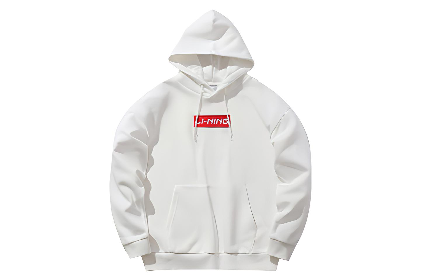 Li-Ning Campus Series Letter Hoodie Unisex White YWDT417-1
