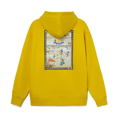 Li-Ning Cartoon Graphic Fleece Hoodie Unisex Golden Brown Pullover AWDR687-4