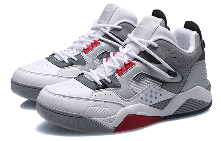 Lookbook Li-Ning Casual Basketball Shoes 'Grey Red' AGBR025-2