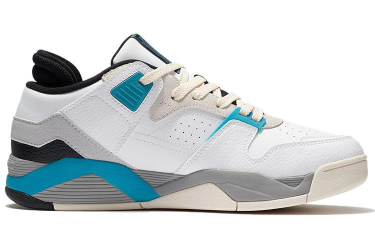 Order LiNing李寧 防滑耐磨 低筒 復古籃球鞋 白藍