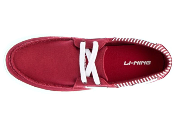 Lookbook LiNing李寧 舒適透氣 簡約休閒板鞋 酒紅