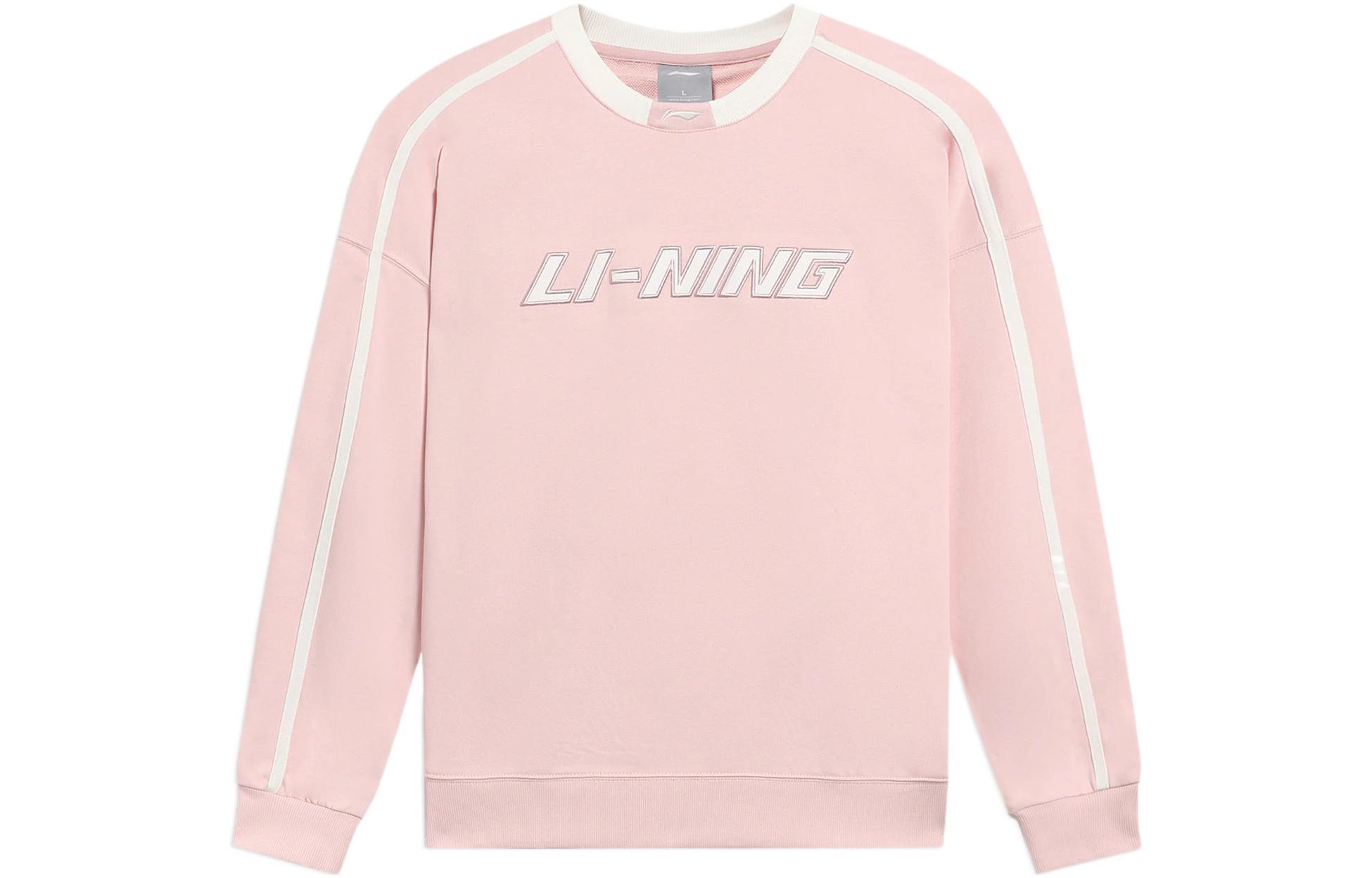 Li-Ning Casual Crewneck Pullover Sweatshirt Unisex Light Water Pink AWDRD50-5