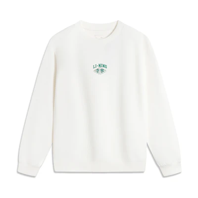 Li-Ning Casual Crewneck Sweatshirt Off-White Sportswear Series AWDU609-1
