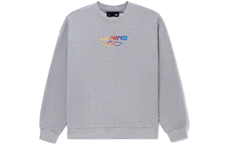 Li-Ning Casual Embroidered Logo Crewneck Sweatshirt Grey (Unisex) AWDS531-3