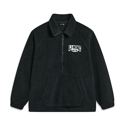 Li-Ning Casual Fleece Logo Print Sweatshirt Unisex Black AWDTB53-6