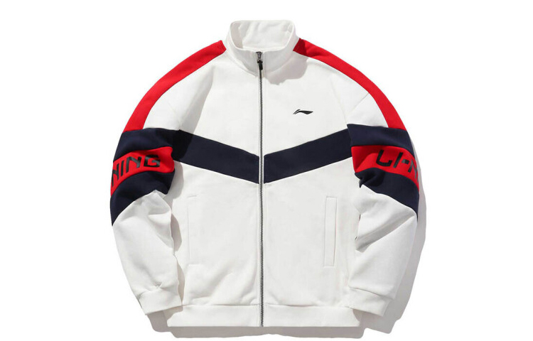 Li-Ning Casual High-Neck Sports Jacket Unisex Cream Color Coupler's Edition AWDPA41-7