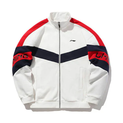 Li-Ning Casual High-Neck Sports Jacket Unisex Cream Color Coupler's Edition AWDPA41-7