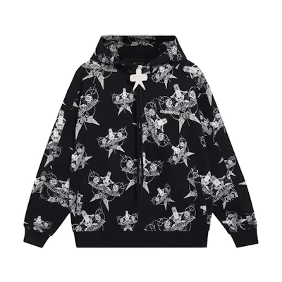 Li-Ning Casual Kite Print Unisex Pullover Hoodie Black Long Sleeve AWDSI88