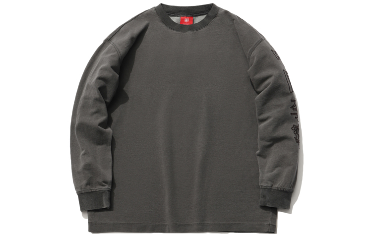 LI-NING Casual Knit Crewneck Sweatshirt Denim Gray - Sportswear AWDR225-2