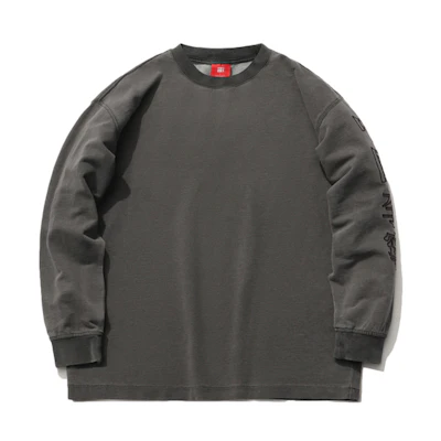 LI-NING Casual Knit Crewneck Sweatshirt Denim Gray - Sportswear AWDR225-2