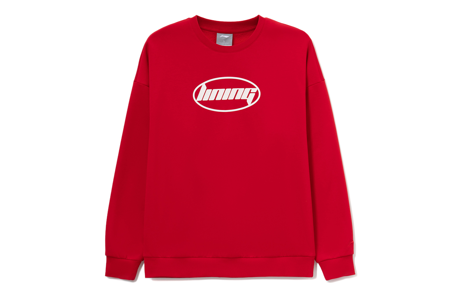 Li-Ning Casual Letter Print Fleece Sweatshirt Couple Style Agate Red AWDRH71-6