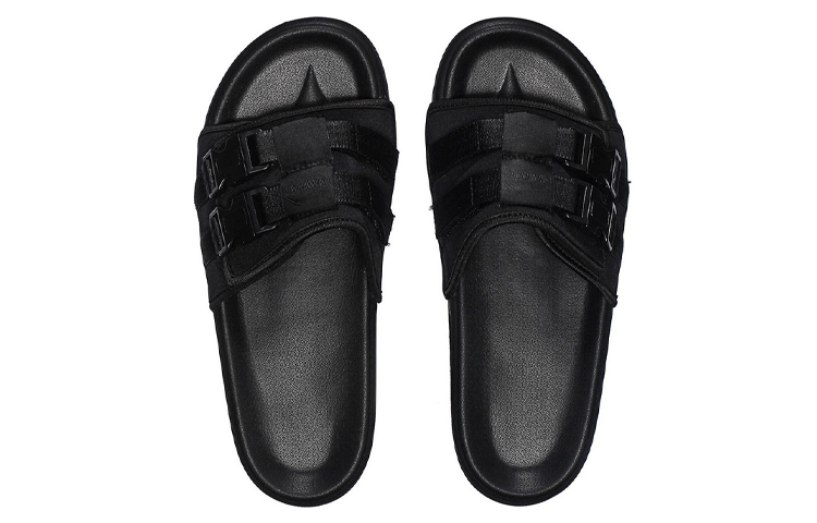Shop Li-Ning Casual Lightweight Slides 'Black' AGAN019-1