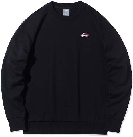 li-ning-casual-logo-embroidered-crewneck-pullover-sweatshirt-black-awdr-575-1