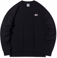Li-Ning Casual Logo Embroidered Crewneck Pullover Sweatshirt Black () AWDR575-1