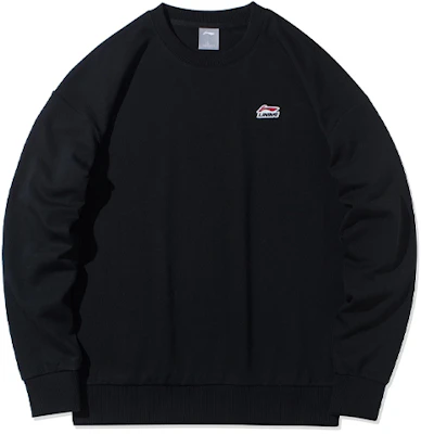 李寧刺繡標誌圓領休閒長袖衛衣 黑色 AWDR575-1 Buy 李寧刺繡標誌圓領休閒長袖衛衣 黑色 AWDR575-1