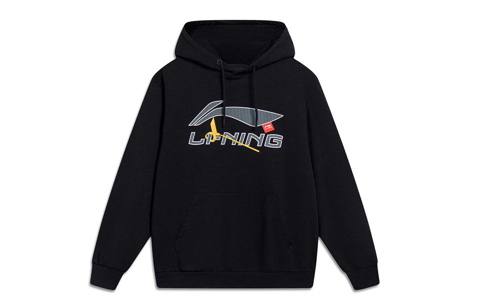 Li-Ning Casual Logo Print Sweatshirt Black - Unisex Couple Style Sportswear AWDT601-1