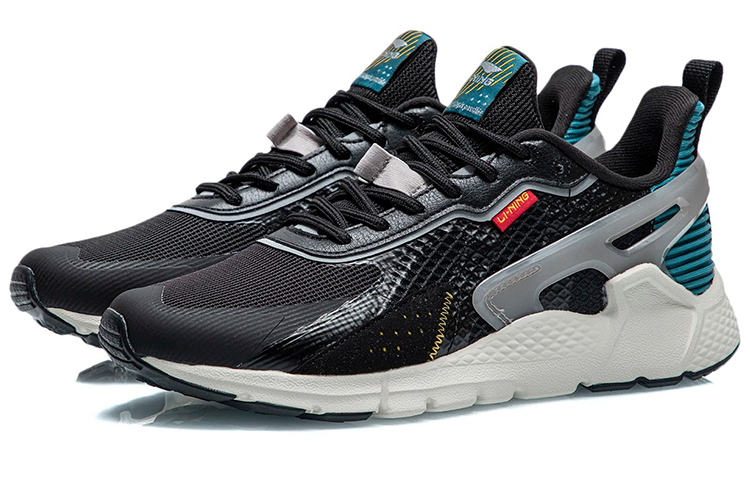 Lookbook 李寧カジュアルローカットランナー「リフレクティブブラックブルー」 AGLR083-2