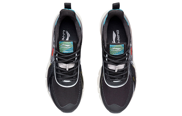 Shop 李寧カジュアルローカットランナー「リフレクティブブラックブルー」 AGLR083-2