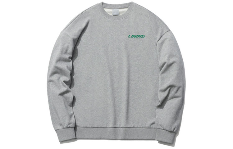 Li-Ning Casual Print Oversized Crewneck Sweatshirt Unisex - Grey AWDR577-8