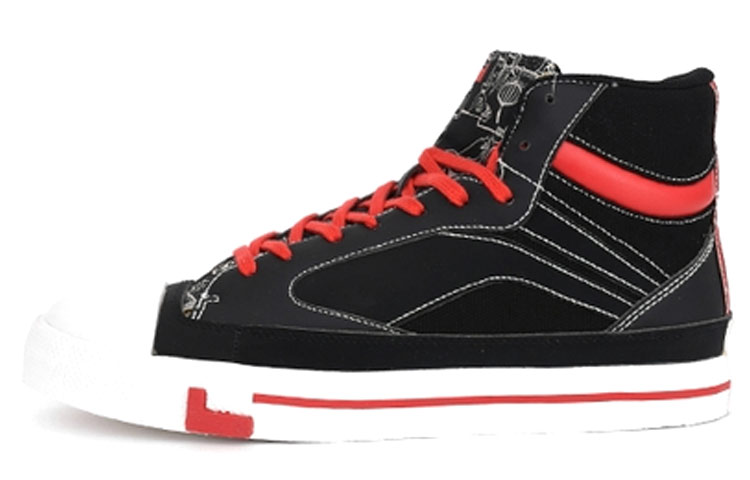Li-Ning Casual Skate Shoes 'Ri Jin Dou Jin Black Red' AGCQ011-4
