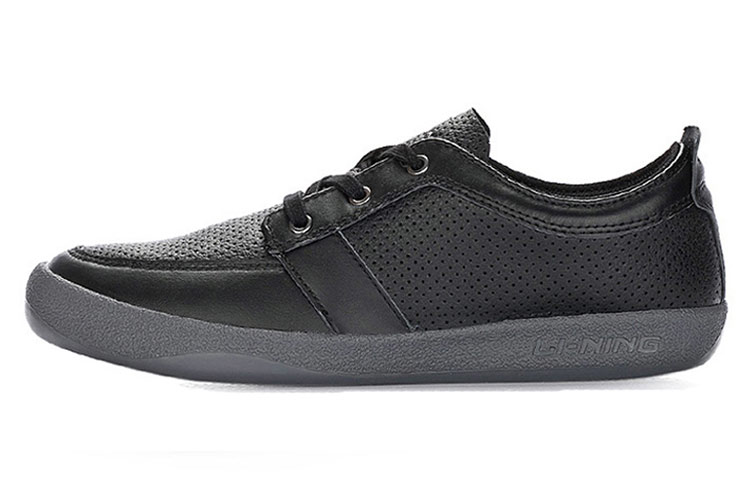 Buy LiNing李寧 舒適透氣 耐磨休閒板鞋 純黑