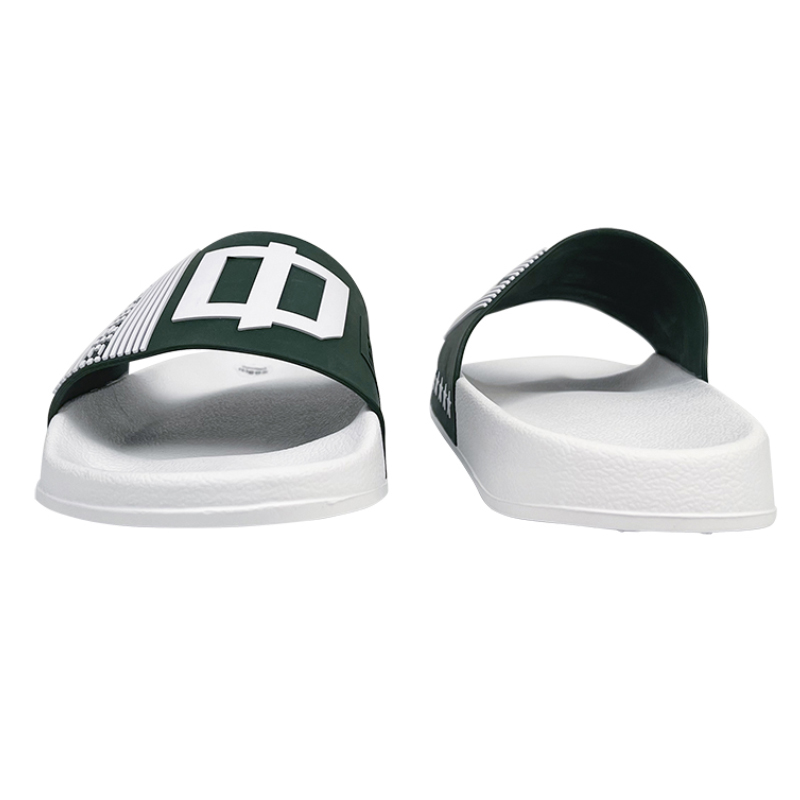 Order 李寧カジュアルスポーツスライド「ホワイト/マウンテングリーン」ALSS005-2 ALSS005-2