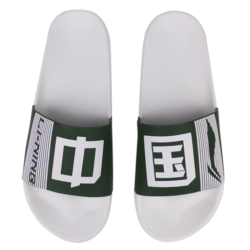 Lookbook 李寧カジュアルスポーツスライド「ホワイト/マウンテングリーン」ALSS005-2 ALSS005-2