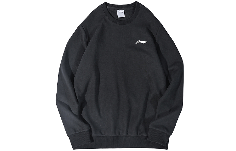 Li-Ning Casual Sports Pullover Fleece Sweatshirt Unisex - Standard Black AWDQB57-1