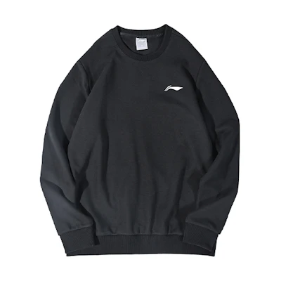 Li-Ning Casual Sports Pullover Fleece Sweatshirt Unisex - Standard Black AWDQB57-1