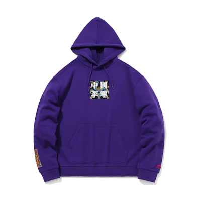 Li-Ning Casual Sports Pullover Hoodie - New Lakers Purple AWDQ625-4