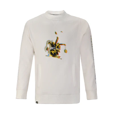 Li-Ning Casual Sports Small Stand Collar Long-Sleeve Sweatshirt Men Frost White AWDQ817-1