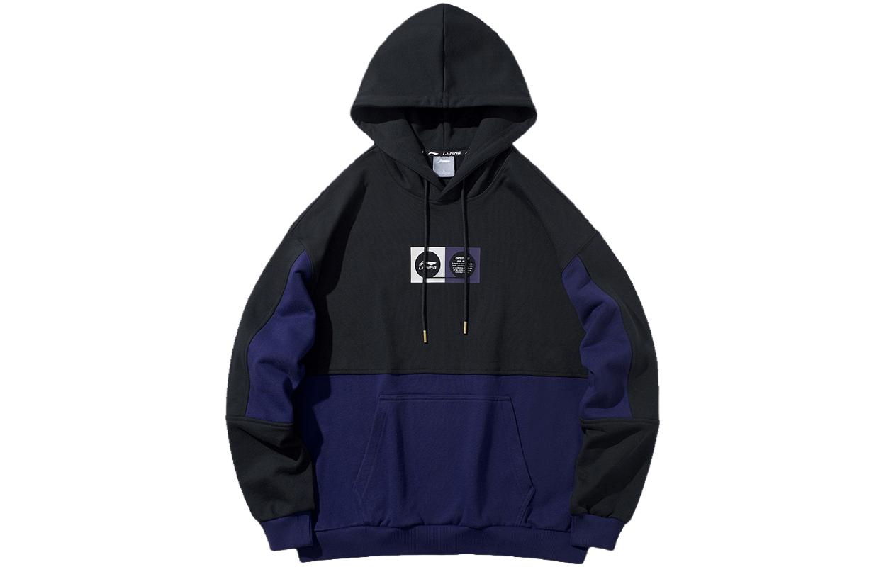 Li-Ning Casual Sportswear Hoodie Starry Blue/Black AWDQ069-4