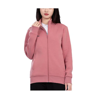 Li-Ning Casual Zip Jacket Unisex Pink - Solid Color Logo Sportswear AWDSF15-6