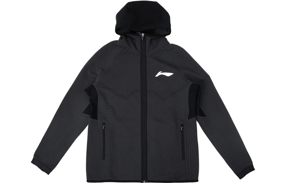 Li-Ning CBA 22-23 Logo Zip-Up Hoodie Jacket Black AWDSG21-1 圖 2
