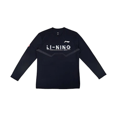 Li-Ning CBA 22-23 Season Logo Crewneck Sweatshirt Black () ATLS111-1