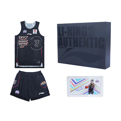 Li-Ning CBA All-Star Basketball Jersey Set - Zhao Jiwei #3 Black Kit P222217001V2
