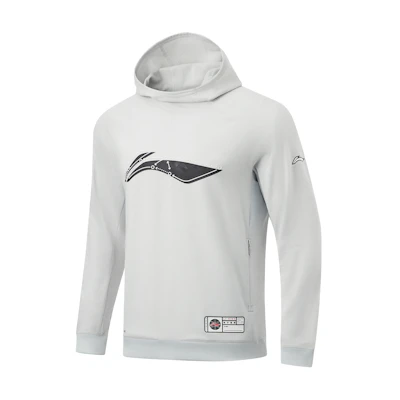 Li-Ning CBA Basketball Series Logo Hoodie - Chuan Stone Gray AWDT883-6