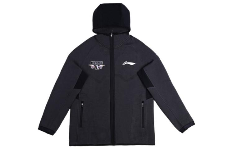 Li-Ning CBA Beijing Team Long Jacket Black Outdoor Sports Hoodie AWDTD65-1