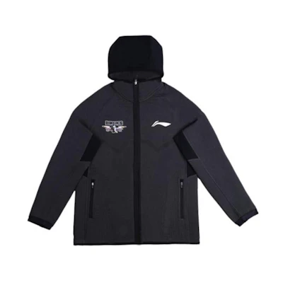 Li-Ning CBA Beijing Team Long Jacket Black Outdoor Sports Hoodie AWDTD65-1