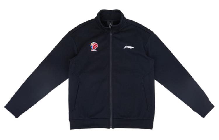 Li-Ning CBA Black Logo Print Fleece Jacket 22-23 Season AWDSG27-1