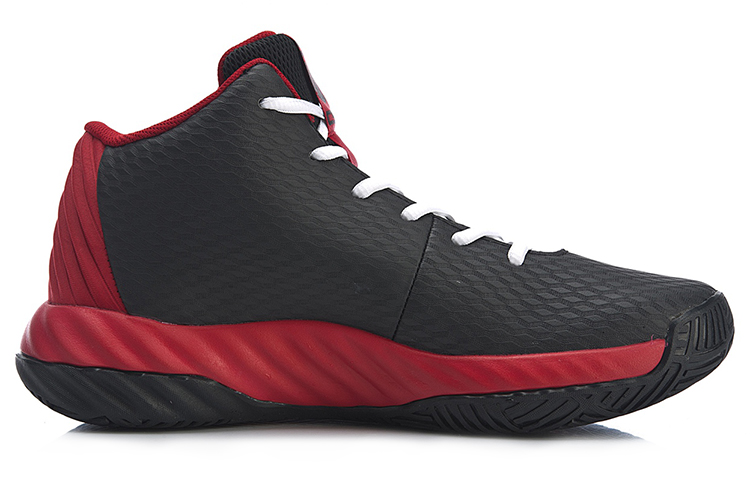 Order Li-Ning CBA Combat Mid ''Zwart Rood'' ABPP005-2