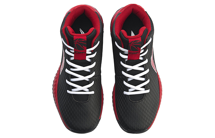 Shop Li-Ning CBA Combat Mid ''Zwart Rood'' ABPP005-2