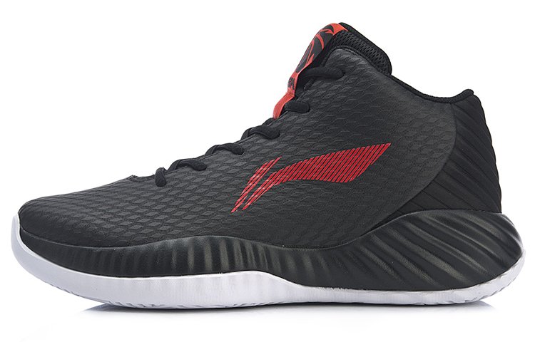 Li-Ning CBA Combat Mid 'Black White Red' ABPP005-4