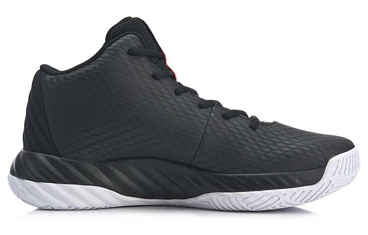 Order Li-Ning CBA Combat Mid ''Schwarz Weiß Rot'' ABPP005-4